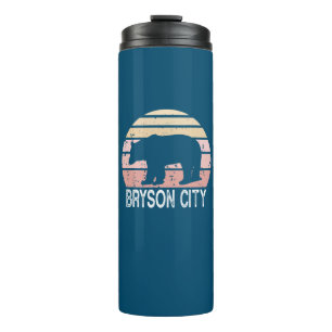 Bryson City North Carolina Retro Bear Thermal Tumbler