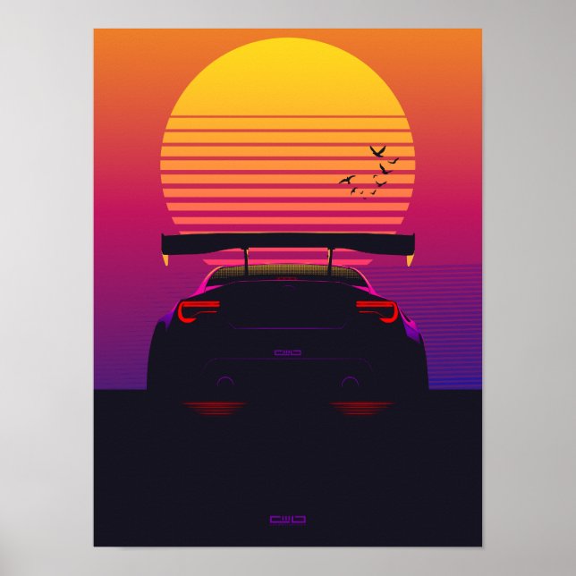 BRZ synthwave Poster (Front)