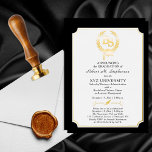 BS - Bachelor of Science Degree College Graduation<br><div class="desc">This graduation announcement for a BS (Bachelor of Science) graduate in any major can be utilised as an announcement and / or a party invitation through the "customisation" option. The crisp white background against the black and the gold foil makes this design really pop. Design by Holiday Hearts Designs (rights...</div>