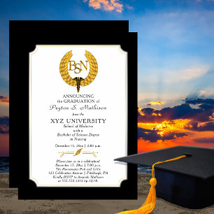 BS - Bachelor of Science Nursing Graduation Invitation
