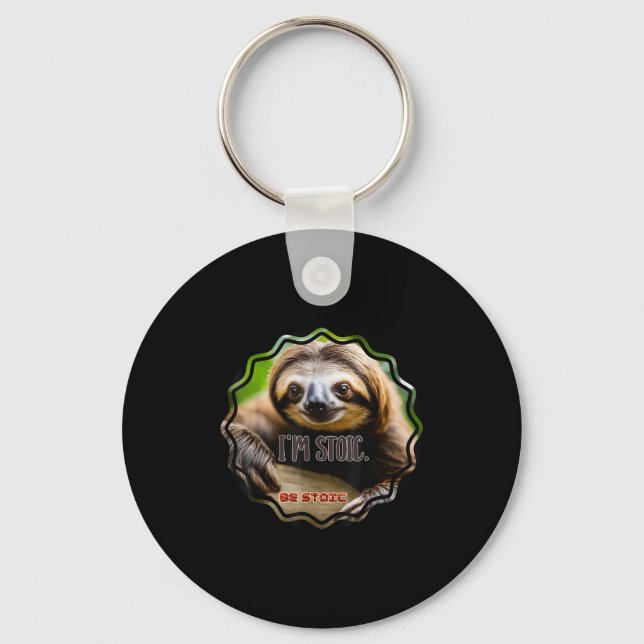 Bs Im Stoic Sloth  Key Ring (Front)