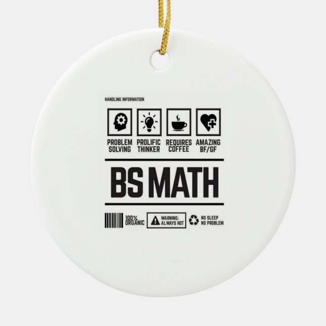 bs math ceramic tree decoration (Front)