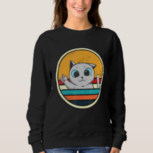 Bsh Cat Sunset Design And British Shorthair Sweatshirt