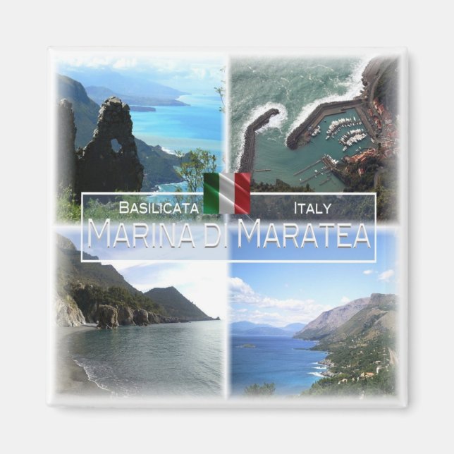 BSL006 MARINA di MARATEA, Basilicata, Fridge Magnet (Front)