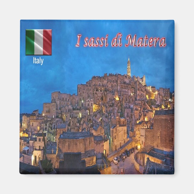 BSL017 MATERA, The Sassi of Matera, Fridge Magnet (Front)