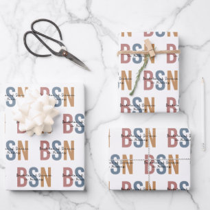 BSN Bachelor of Science in Nursing Graduation Wrapping Paper Sheet
