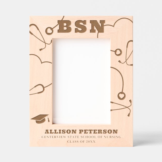 BSN Graduation Etched Frames (Front)