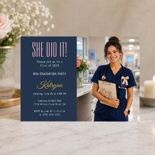 BSN Graduation Party Invitation