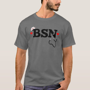 BSN Letters Nurse's Scrub Cap Stethoscope Apprecia T-Shirt