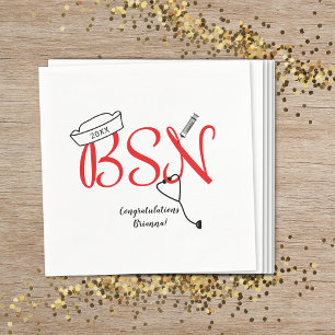 BSN nurse graduation dinner party decor Napkin