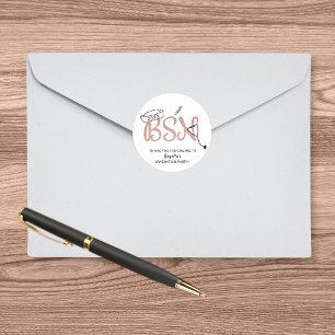BSN nurse graduation party thank you favour sticke Classic Round Sticker