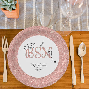 BSN Nurse graduation pinning party decor Paper Plate