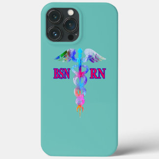 BSN Registered Nurse RN Caduceus Nursing Emblem iPhone 13 Pro Max Case