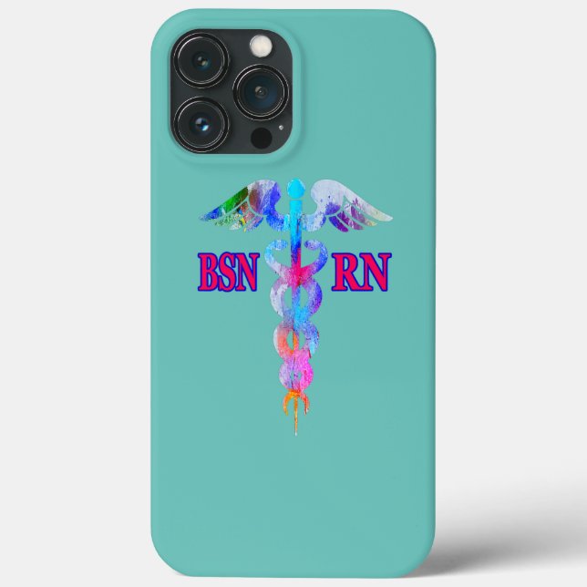 BSN Registered Nurse RN Caduceus Nursing Emblem Case-Mate iPhone Case (Back)