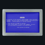 BSOD Belt Buckle - Blue Screen of Death Windows<br><div class="desc">The infamous BSOD or "Blue Screen Of Death" reproduced on a belt buckle.  Show them that a BSOD can be a cinch!</div>