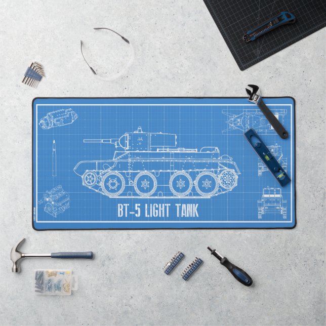 BT-5 tank Desk Mat (Workstation)