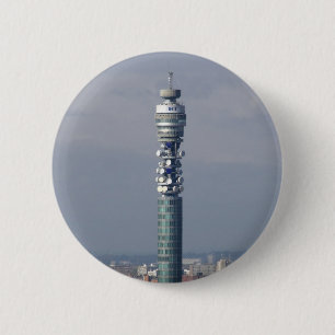 BT Tower, London, England. 6 Cm Round Badge