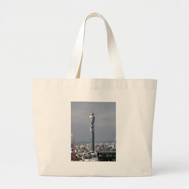 BT Tower, London, England. Large Tote Bag (Front)