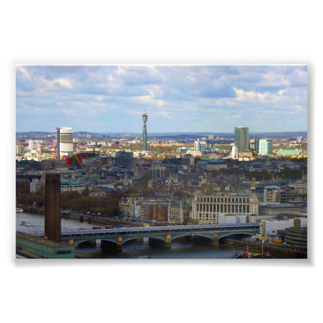 BT Tower London Skyline Cityscape England UK Photo Print (Front)