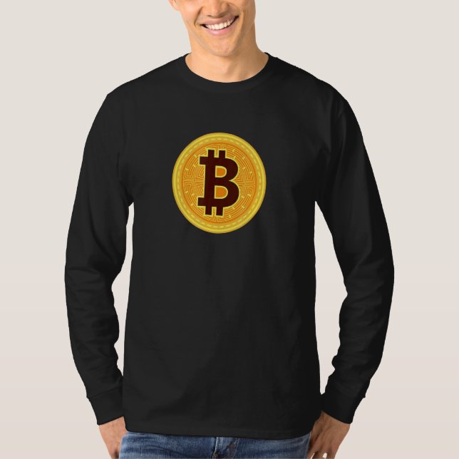 Btc Ticker Symbol Bitcoin Cryptocurrency T-Shirt (Front)