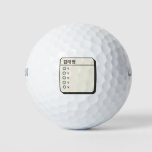 BTS - KPOP - V - BTS Fan Art - Valentine Gift Golf Balls
