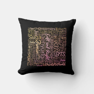 BTS wordcloud pillow