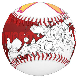 BTX Red & Yellow Logo and Battle Softball