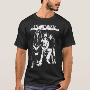 Bu.d gie Band Wh.ite in Black T-Shirt