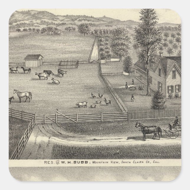 Bubb residences square sticker (Front)