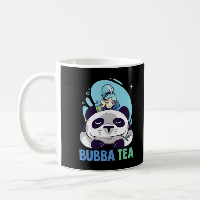 Bubba Tea - Anime Animals - Pandas Japanese Aesthe Coffee Mug (Left)