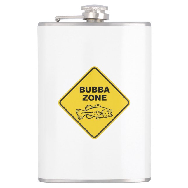 Bubba Zone Bass Fishing Hip Flask (Front)
