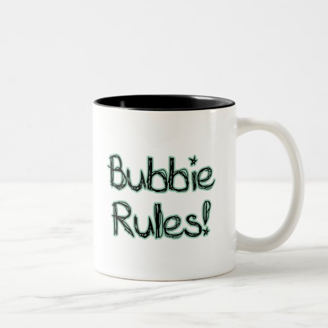 Bubbie Rules Two-Tone Coffee Mug (Right)
