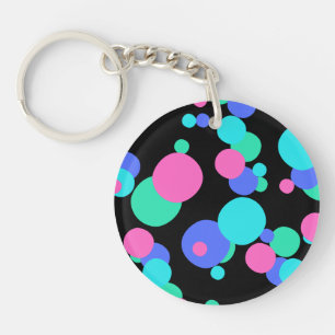 Bubble Abstract Pattern Key Ring