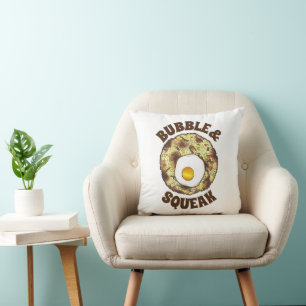 Bubble and Squeak Brunch UK British Food Cuisine Cushion