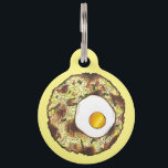 Bubble and Squeak Brunch UK British Food Cuisine Pet Tag<br><div class="desc">Foodie design features an original marker illustration of 'bubble and squeak, ' a classic British food consisting of cabbage and potatoes,  and topped with an egg.</div>