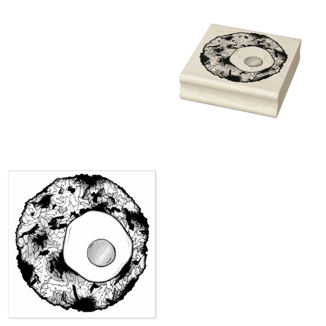 Bubble and Squeak Brunch UK British Food Cuisine Rubber Stamp (Stamped)