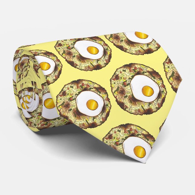 Bubble and Squeak Brunch UK British Food Cuisine Tie (Rolled)