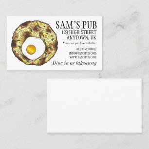 Bubble and Squeak Brunch UK British Food Pub Fare Business Card