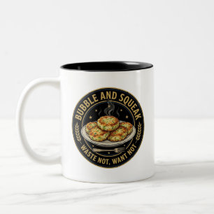 Bubble and Squeak Waste Not Want Not Two-Tone Coffee Mug