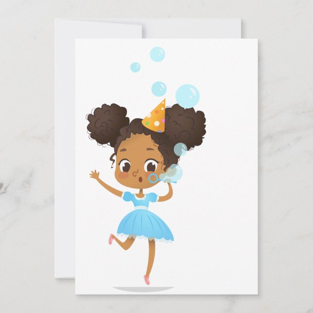 Bubble Bash Birthday Invitation (Front)