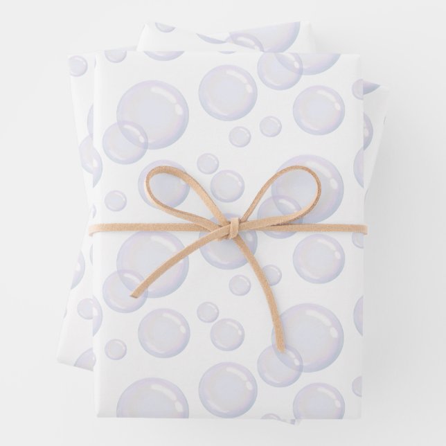 Bubble Bath Blowing Bubbles bubble wrap spa party Wrapping Paper Sheet (In situ)