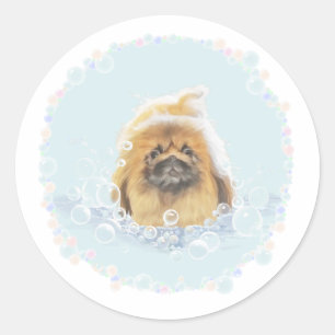 Bubble Bath Classic Round Sticker