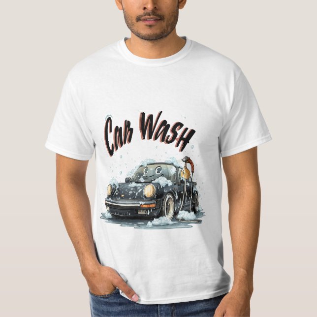 Bubble Bath for Your Ride: Car Wash Design T-Shirt (Front)