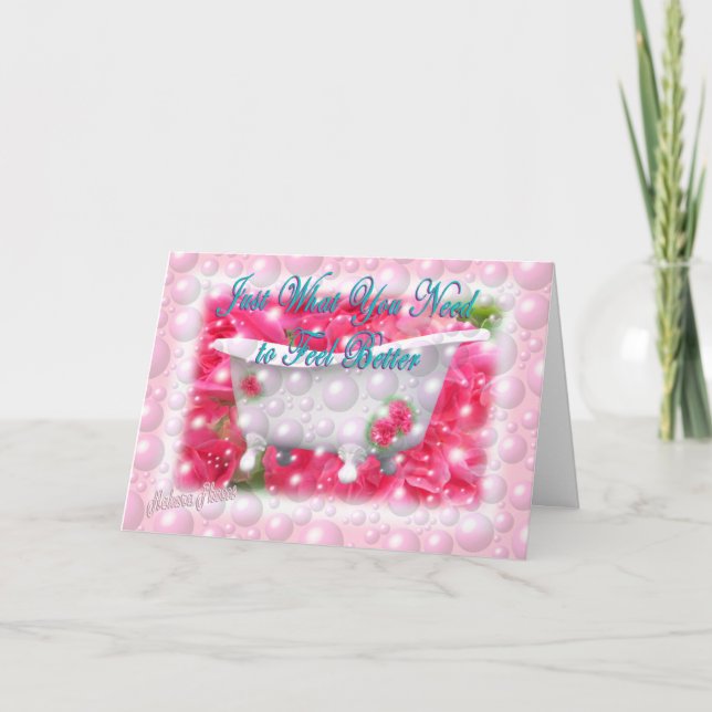 Bubble Bath Get Well-customise Card (Front)