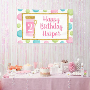 Bubble Birthday Banner, Bubble Happy Birthday Banner