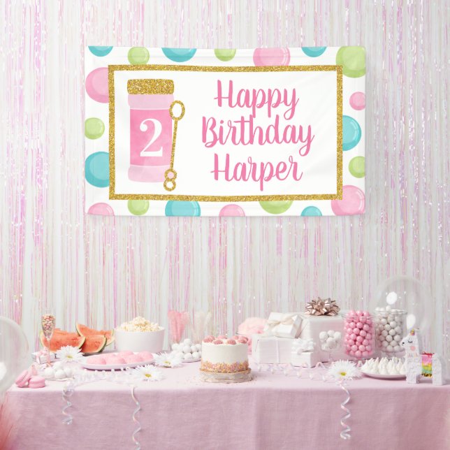 Bubble Birthday Banner, Bubble Happy Birthday Banner (Party)