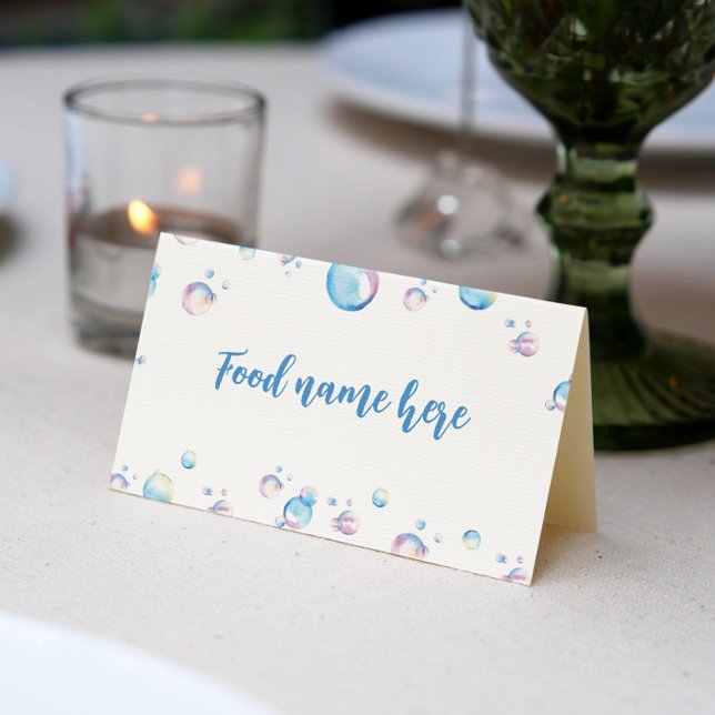 Bubble Birthday Tent Place Card Summer Party (Creator Uploaded)
