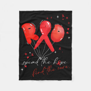 Bubble Blood Cancer Awareness Red Spread The Hope Fleece Blanket