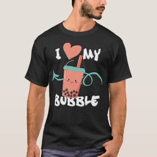 Bubble Boba Couple Love Valentines Day Present gra T-Shirt