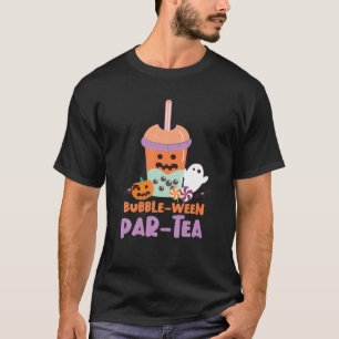 Bubble Boba Tea Bubble-Ween Par-Tea Halloween T-Shirt